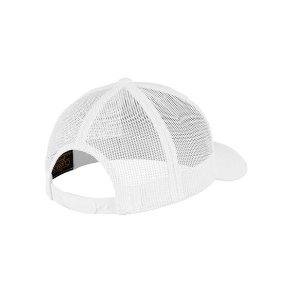 Flexfit Unisex Retro Trucker Cap, Klassische Trucker Cap mit Mesh-Rückseite, Kids, White