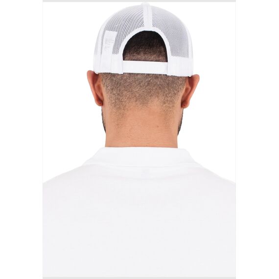 Flexfit Unisex Retro Trucker Cap, Klassische Trucker Cap mit Mesh-Rückseite, Kids, White
