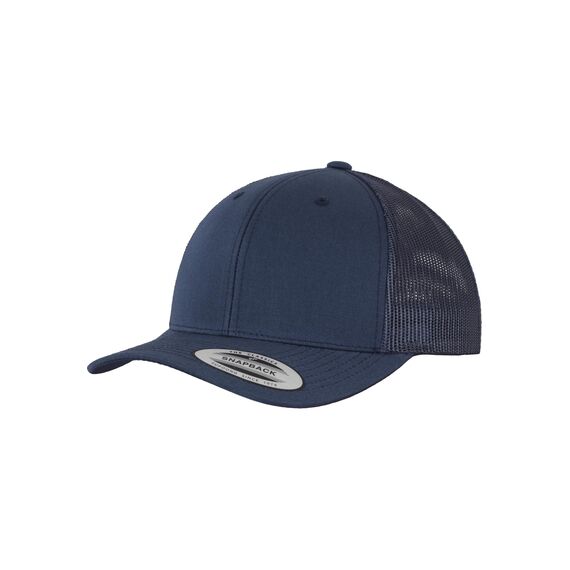 Flexfit Unisex Retro Trucker Cap, Klassische Trucker Cap mit Mesh-Rückseite, one Size, Navy