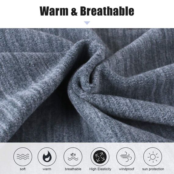 HEGCOIIE Winter Loop Schal Herren & Damen，Fleece Schlauchschal Halswärmer Halstuch Winddicht Ski Maske Warmer für Outdoor Skifahren Motorrad Laufen Radfahren