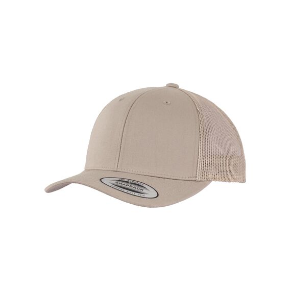Flexfit Unisex Retro Trucker Cap, Klassische Trucker Cap mit Mesh-Rückseite, one Size, Khaki
