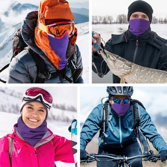 HEGCOIIE Winter Loop Schal Herren & Damen，Fleece Schlauchschal Halswärmer Halstuch Winddicht Ski Maske Warmer für Outdoor Skifahren Motorrad Laufen Radfahren
