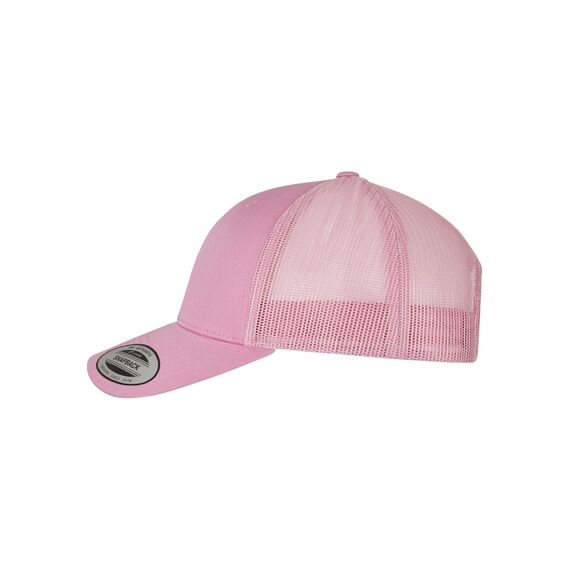 Flexfit Unisex Retro Trucker Cap, Klassische Trucker Cap mit Mesh-Rückseite, one Size, pink