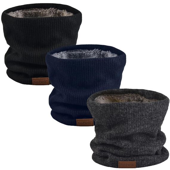 NovForth Winter Halsschlauch Herren Ski, Halswärmer Halstuch Männer Gesichtsschal Damen, Fleece Schal Schlauchtuch für Herren Gamaschenmaske, Winddichte Kreisschlaufenschals