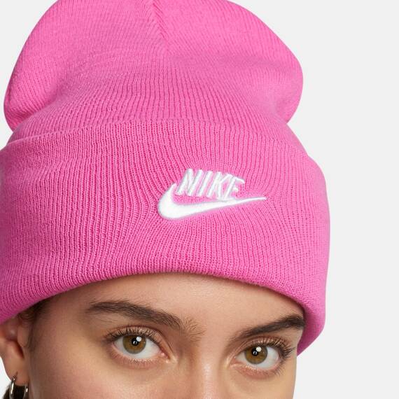 Nike Unisex Beanie U Nk Peak Beanie Tc FUT L, Playful Pink/White, FB6528-675, 1SIZE