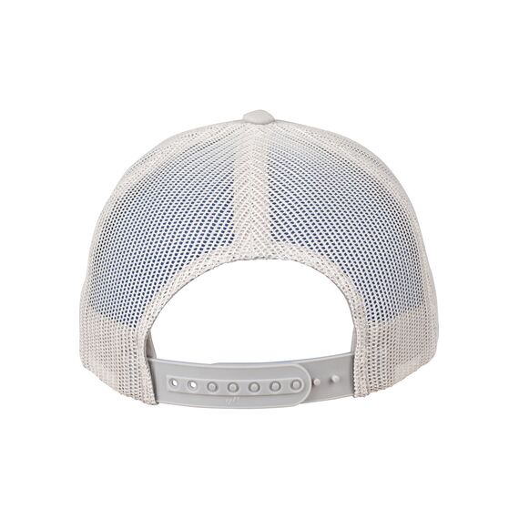 Flexfit Unisex Retro Trucker Cap, Klassische Trucker Cap mit Mesh-Rückseite, one Size, Silver