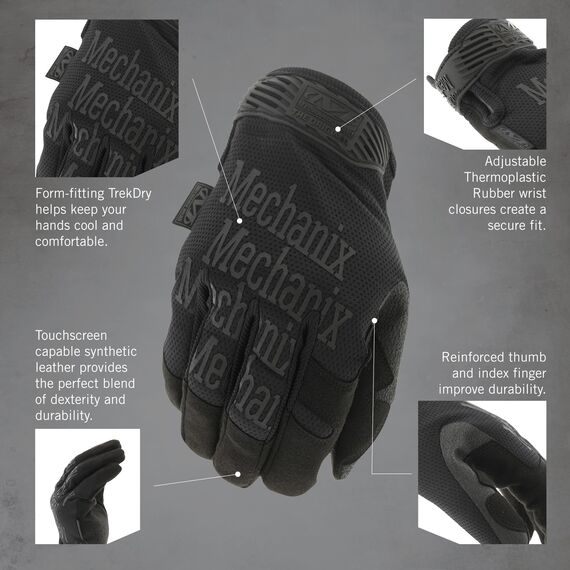 Mechanix Wear - Original Covert Handschuhe (Small, Schwarz)