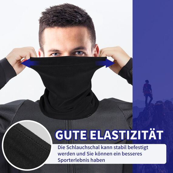 GXCROR Schlauchschal Winddicht Loopschal Multifunktionstuch Neckwarmer Herren Loop Schal Damen Halstuch Warm Halten Sportschal Halswärmer für Skifahren Motorrad Fahrrad Joggen Laufen Outdoor Sport