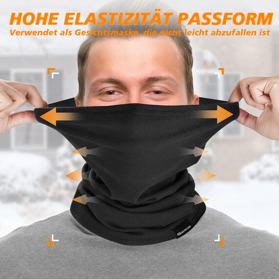 GXCROR Winter Schal Schlauchschal Fleece Loop Schal Halstuch Halswärmer Multifunktionstuch Kaschmir schal Neckwarmer für Herren & Damen