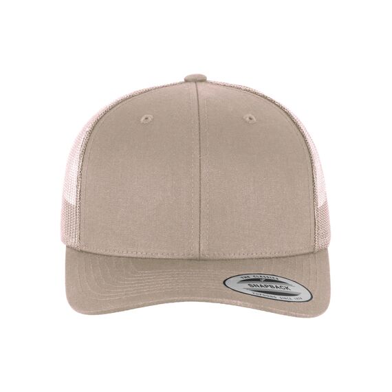 Flexfit Unisex Retro Trucker Cap, Klassische Trucker Cap mit Mesh-Rückseite, one Size, Khaki
