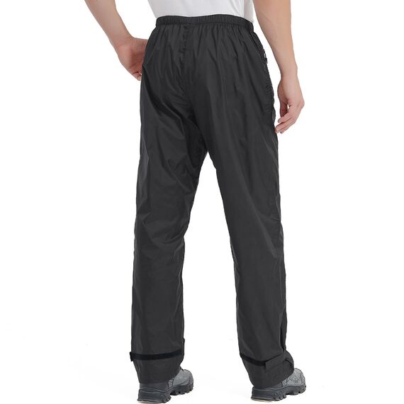 Asfixiado Regenhose Herren Fahrrad Leichte wasserdichte Winddichte Outdoorhose zum Wandern Camping Trekkinghose Motorrad Regenhose(1088 Schwarz 2XL)