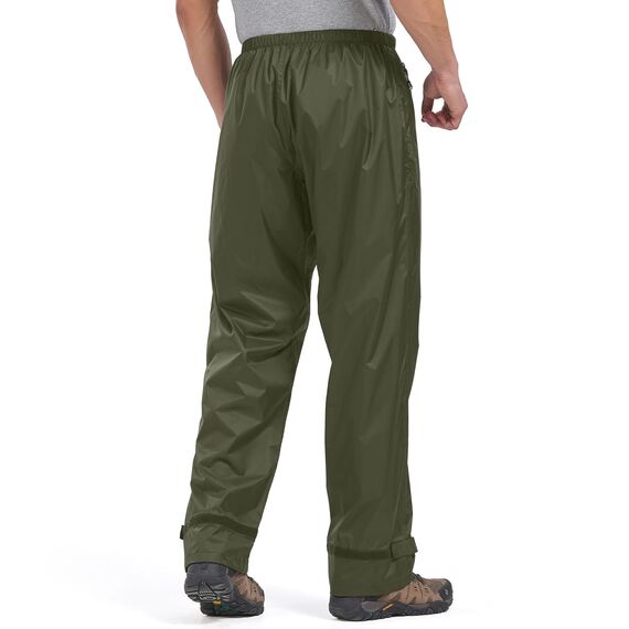 Asfixiado Regenhose Herren Fahrrad Leichte wasserdichte Winddichte Outdoorhose zum Wandern Camping Trekkinghose Motorrad Regenhose(1088 Army green M)