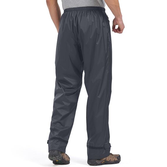Asfixiado Regenhose Herren Fahrrad Leichte wasserdichte Winddichte Outdoorhose zum Wandern Camping Trekkinghose Motorrad Regenhose(1088 Grau S)