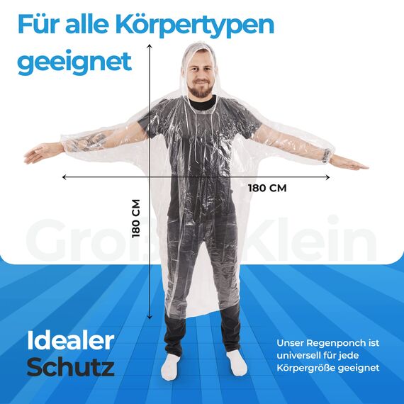 skapandi 8x Einweg Regenponcho mit Kapuze | Regencape | Regenjacke | Regenbekleidung | transparent & wasserdicht für Erwachsene und Kinder | Edition LGBTQIA+ | Queer | CSD | Pride | Flagge