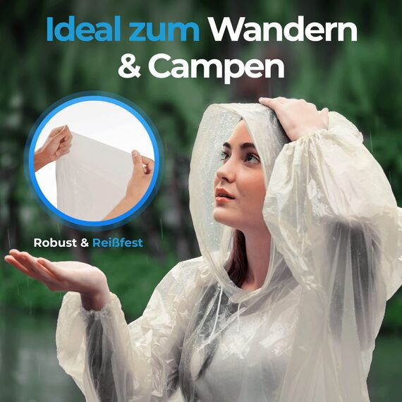 skapandi 8x Einweg Regenponcho mit Kapuze | Regencape | Regenjacke | Regenbekleidung | transparent & wasserdicht für Erwachsene und Kinder | Edition LGBTQIA+ | Queer | CSD | Pride | Flagge