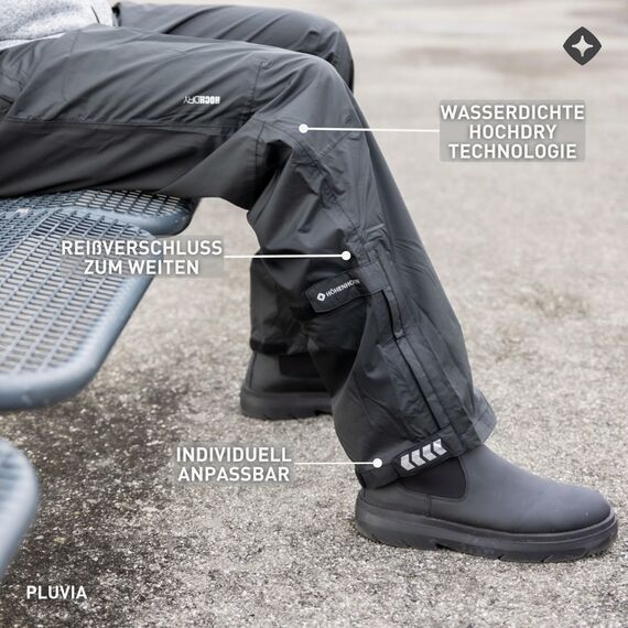 Höhenhorn Pluvia Herren Regenhose Schwarz Gr. XL