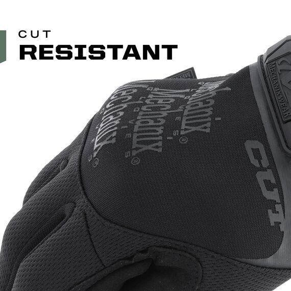 Mechanix Wear Tactical Specialty Pursuit D5 Arbeitshandschuhe – Schnittschutz Level D, Touchscreen-fähig, Gr. M, Schwarz/Covert