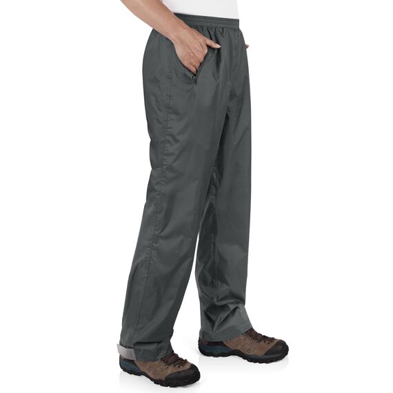 33,000ft Packbare Regenhose Herren Wasserdicht Leichte Fahrrad Überziehhose Winddicht Reflektierende Wanderhose zum Golf Outdoor Angeln Mittelgrau S 30 Inch