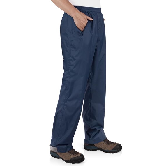 33,000ft Packbare Regenhose Herren Wasserdicht Leichte Fahrrad Überziehhose Winddicht Reflektierende Wanderhose zum Golf Outdoor Angeln Dunkelblau XL
