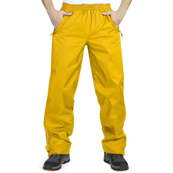 33,000ft wasserdichte Regenhose für Herren Leichte Regenhose Winddichte Outdoorhose zum Wandern Camping Golf Gelb 2XL /32L