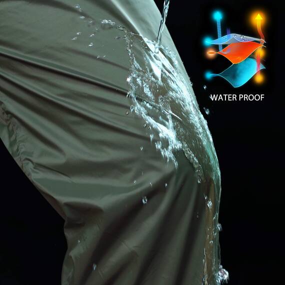 33,000ft wasserdichte Regenhose für Herren Leichte Regenhose Winddichte Outdoorhose zum Wandern Camping Golf Armeegrün M 32L