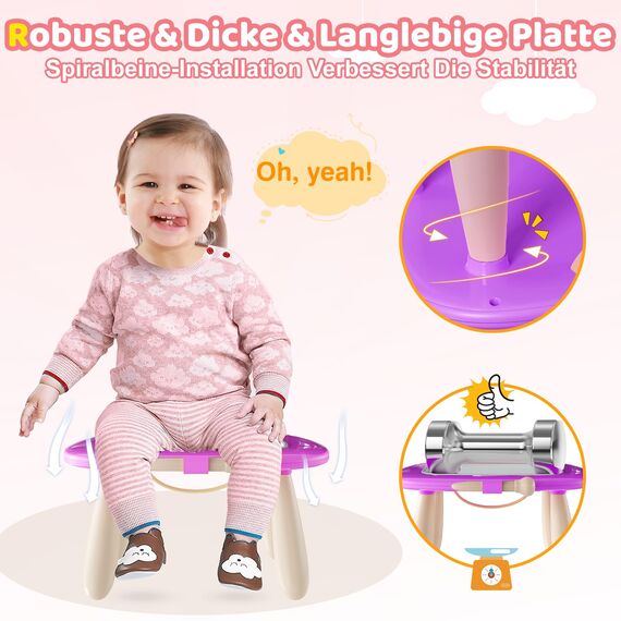 Kikidex Kleinkinder Spielzeug Alter 1-3, Magnetisch Zaubertafel, Mädchen Spielzeug für 1-2 Jahre, Magic Painting Board Lernspielzeug für 1 2 3 Jahre Baby Kinder, Geburtstag Geschenk (Violett)