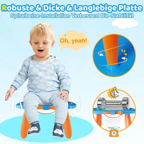 Kikidex Kleinkinder Spielzeug Alter 1-3, Magnetisch Zaubertafel, Mädchen Spielzeug für 1-2 Jahre, Magic Painting Board Lernspielzeug für 1 2 3 Jahre Baby Kinder(Baby Blau)