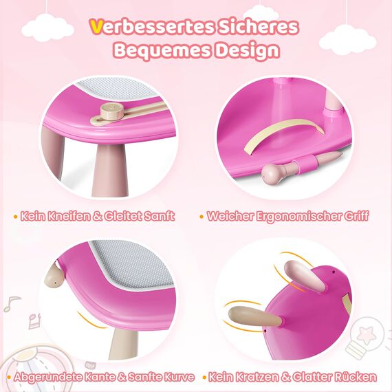 Kikidex Kleinkinder Spielzeug Alter 1-3, Magnetisch Zaubertafel, Mädchen Spielzeug für 1-2 Jahre, Magic Painting Board Lernspielzeug für 1 2 3 Jahre Baby Kinder, Geburtstag Geschenk -Dunkel Rosa