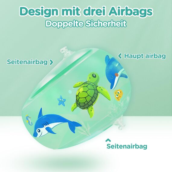 WEARXI Schwimmflügel ab 1 Jahr, Kinder 2-6 Jahre, Schwimmring, Schwimmweste, Empfohlenes Gewicht 5-25KG