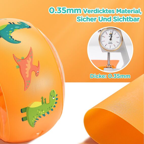 WEARXI Schwimmflügel ab 1 Jahr, Kinder 2-6 Jahre, Schwimmring, Schwimmweste, Empfohlenes Gewicht 5-25KG
