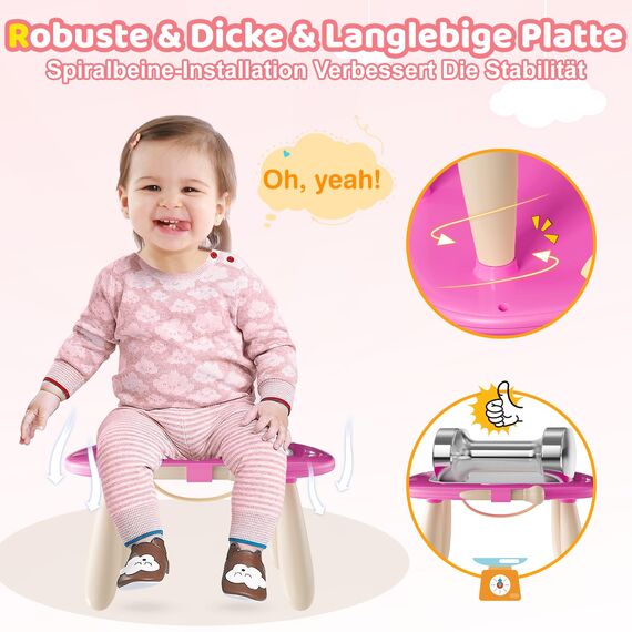 Kikidex Kleinkinder Spielzeug Alter 1-3, Magnetisch Zaubertafel, Mädchen Spielzeug für 1-2 Jahre, Magic Painting Board Lernspielzeug für 1 2 3 Jahre Baby Kinder, Geburtstag Geschenk -Dunkel Rosa