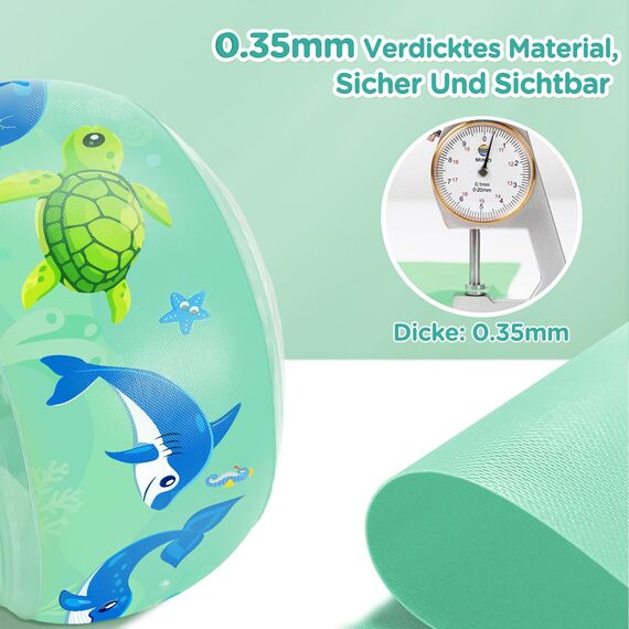 WEARXI Schwimmflügel ab 1 Jahr, Kinder 2-6 Jahre, Schwimmring, Schwimmweste, Empfohlenes Gewicht 5-25KG