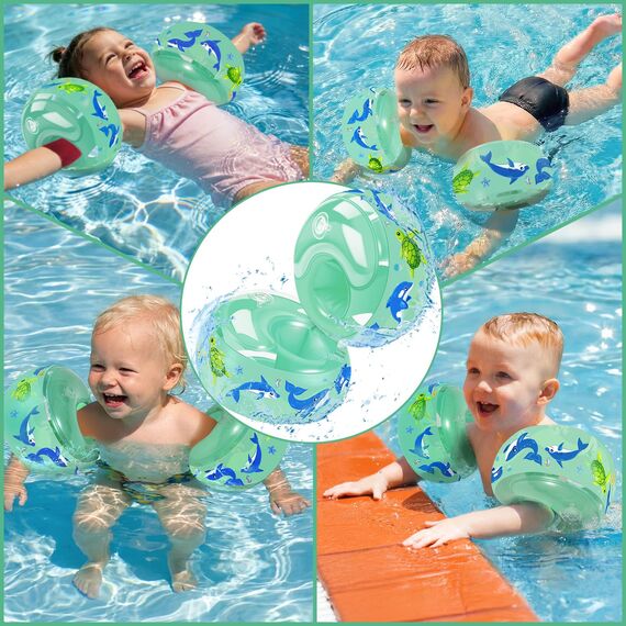 WEARXI Schwimmflügel ab 1 Jahr, Kinder 2-6 Jahre, Schwimmring, Schwimmweste, Empfohlenes Gewicht 5-25KG