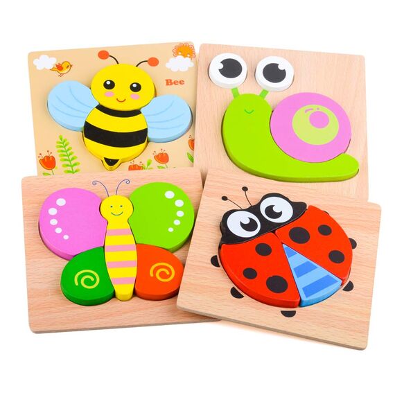 Holzpuzzle Spielzeug Ab 1 2 Jahr, Montessori Holzspielzeug Ab 1 2 3 Jahre Kinder Junge Mädchen, Geschenk 1 Jahr Mädchen Junge Geschenke Zum 1 Geburtstag, Lernspielzeug 12-36 Monate Baby Geschenk Jung