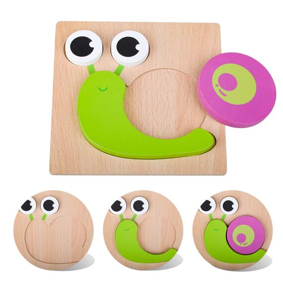Holzpuzzle Spielzeug Ab 1 2 Jahr, Montessori Holzspielzeug Ab 1 2 3 Jahre Kinder Junge Mädchen, Geschenk 1 Jahr Mädchen Junge Geschenke Zum 1 Geburtstag, Lernspielzeug 12-36 Monate Baby Geschenk Jung