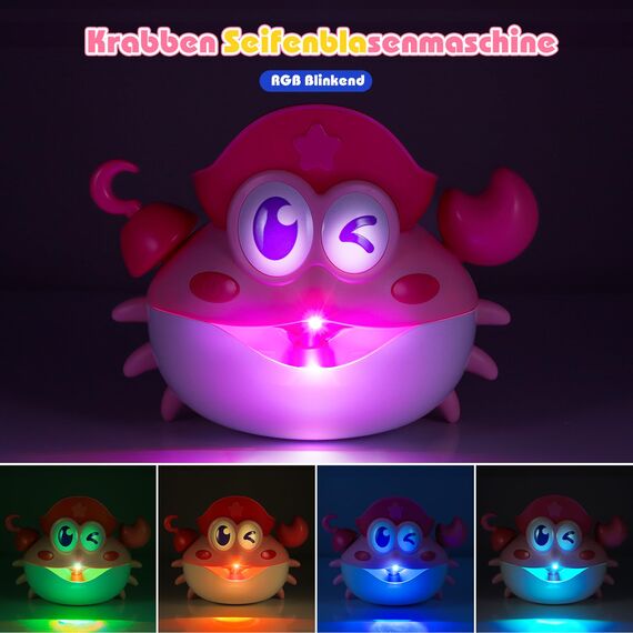 iKidiki Badespielzeug Baby Spielzeug ab 1 2 3 4 5 Jahre Mädchen, Geschenk 1-5 Jahre Mädchen Badewannenspielzeug ab 1-5 Jahr Schaummaschine Badewanne Geburtstagsgeschenk für Mädchens Krabbe Baby