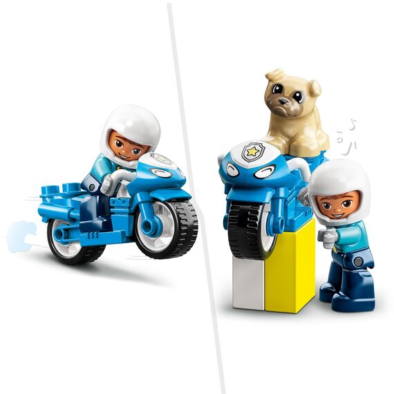 LEGO 10967 DUPLO Polizeimotorrad, Polizei-Spielzeug für Kleinkinder ab 2 Jahre, ideales Motorikspielzeug für Babys, Spielzeug-Motorrad