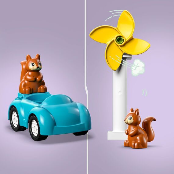 LEGO 10419 DUPLO Town Imkerei und Bienenstöcke, Lernspielzeug für Kleinkinder & DUPLO Town Windrad und Elektroauto, Spielzeugauto-Lernspielzeug