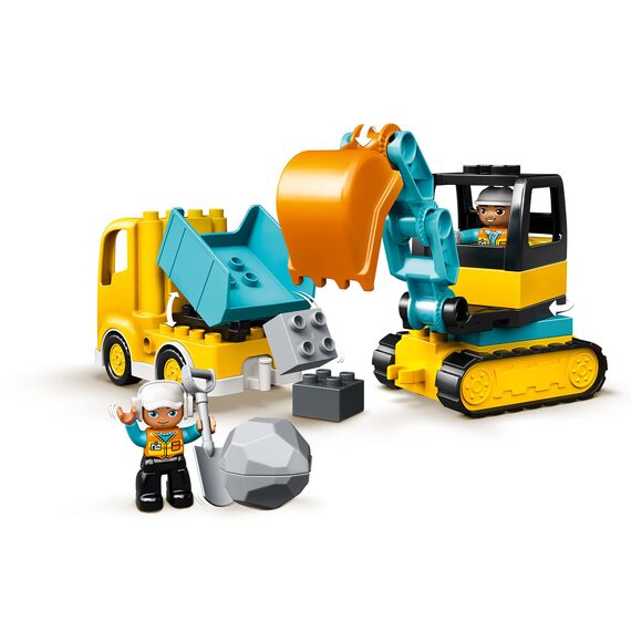 LEGO DUPLO Town Imkerei und Bienenstöcke, Lernspielzeug & DUPLO Bagger und Laster Spielzeug mit Baufahrzeug