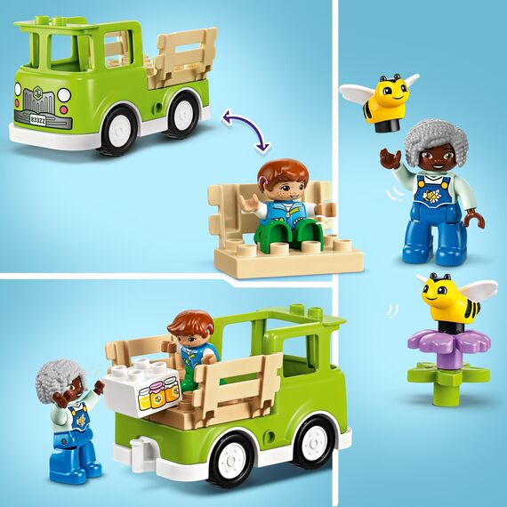 LEGO 10419 DUPLO Town Imkerei und Bienenstöcke, Lernspielzeug für Kleinkinder & DUPLO Wilde Tiere Afrikas, Lernspielzeug für Jungen und Mädchen ab 2 Jahre