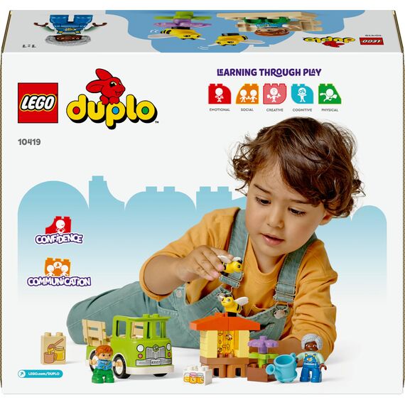 LEGO DUPLO Town Imkerei und Bienenstöcke - Lernspielzeug ab 2 Jahren mit 2 Figuren, Bienen und LKW - Geschenk zum Geburtstag für Kleinkinder, Mädchen und Jungen - 10419