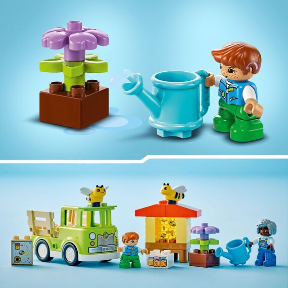 LEGO DUPLO Town Imkerei und Bienenstöcke - Lernspielzeug ab 2 Jahren mit 2 Figuren, Bienen und LKW - Geschenk zum Geburtstag für Kleinkinder, Mädchen und Jungen - 10419