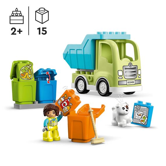 LEGO DUPLO Town Imkerei und Bienenstöcke, Lernspielzeug & DUPLO Recycling-LKW Müllwagen-Spielzeug, Lern- und Farbsortier-Spielzeug
