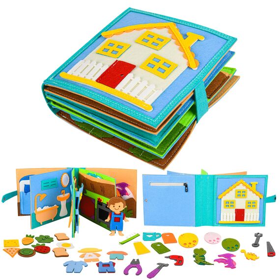 Quiet Book 2 Jahre | Montessori Spielzeug ab 1 Jahre für Motorik Baby | Sensorik Spielzeug ab 1-6 Jahr Geschenk für Mädchen Jungen