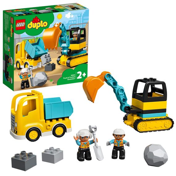 LEGO DUPLO Town Imkerei und Bienenstöcke, Lernspielzeug & DUPLO Bagger und Laster Spielzeug mit Baufahrzeug