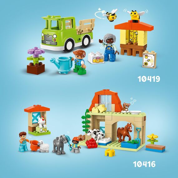 LEGO DUPLO Town Imkerei und Bienenstöcke - Lernspielzeug ab 2 Jahren mit 2 Figuren, Bienen und LKW - Geschenk zum Geburtstag für Kleinkinder, Mädchen und Jungen - 10419