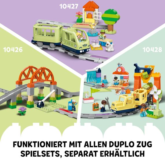 LEGO DUPLO Eisenbahntunnel und Schienen – Erweiterungsset - Lernspielzeug für Kleinkinder – 10-teilige Bahnstrecke mit Trichter und Weiche – Geschenk für Jungen & Mädchen ab 2 Jahren - 10425