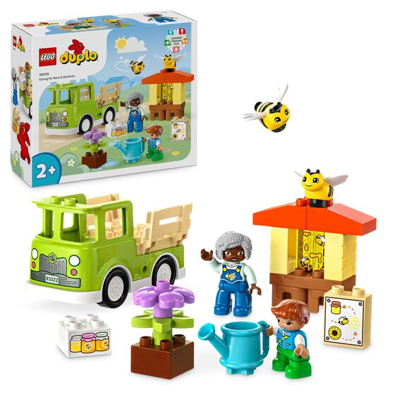 LEGO DUPLO Town Imkerei und Bienenstöcke, Lernspielzeug & DUPLO Bagger und Laster Spielzeug mit Baufahrzeug