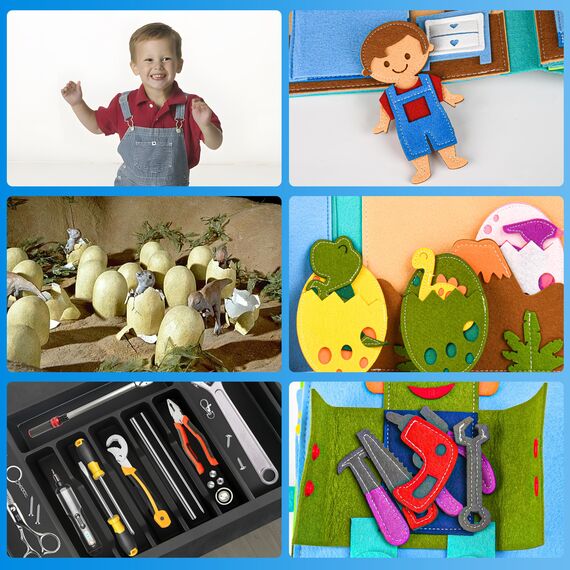 Quiet Book 2 Jahre | Montessori Spielzeug ab 1 Jahre für Motorik Baby | Sensorik Spielzeug ab 1-6 Jahr Geschenk für Mädchen Jungen