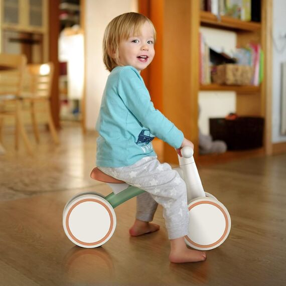 SEREED Kinder Laufrad ab 1 Jahr, Lauflernrad Spielzeug für 12-24 Monate Baby, Erstes Fahrrad ohne Pedal mit 4 Rädern für Jungen und Mädchen, Kleinkinder Erste Geburtstag Geschenk, Grün